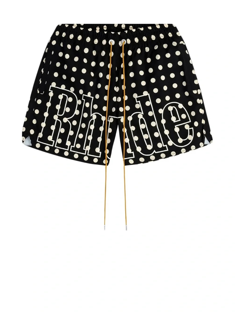 Rhude Black Polka Dot Logo Drawstring Men’s Swim Shorts